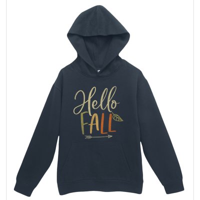 Cute Distressed Hello Fall Autumn Arrow Gift Urban Pullover Hoodie