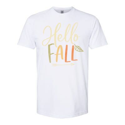 Cute Distressed Hello Fall Autumn Arrow Gift Softstyle CVC T-Shirt