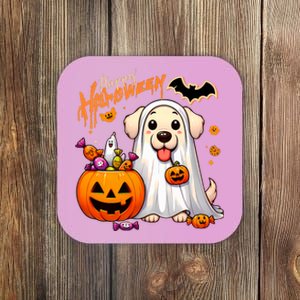 Cute Dog Happy Halloween Coaster