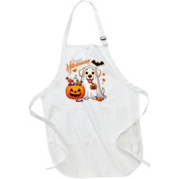 Cute Dog Happy Halloween Full-Length Apron With Pockets