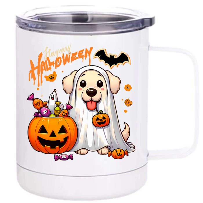 Cute Dog Happy Halloween 12 oz Stainless Steel Tumbler Cup