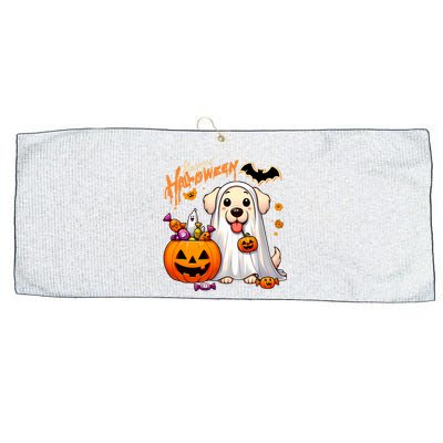 Cute Dog Happy Halloween Large Microfiber Waffle Golf Towel