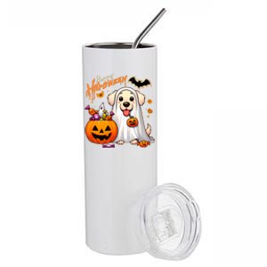 Cute Dog Happy Halloween Stainless Steel Tumbler