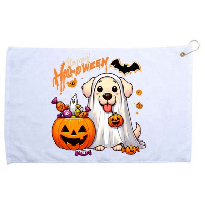 Cute Dog Happy Halloween Grommeted Golf Towel