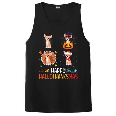 Chihuahua Dog Hallothanksmas Halloween Thanksgiving Xmas PosiCharge Competitor Tank