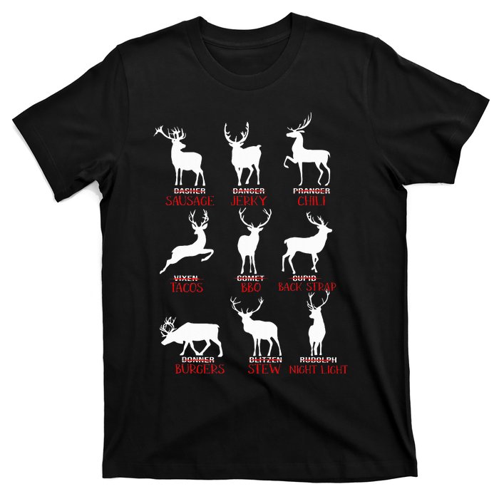 Christmas Deer Hunters All Of SantaS Reindeer Xmas T-Shirt