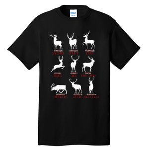 Christmas Deer Hunters All Of SantaS Reindeer Xmas Tall T-Shirt