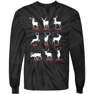 Christmas Deer Hunters All Of SantaS Reindeer Xmas Tie-Dye Long Sleeve Shirt