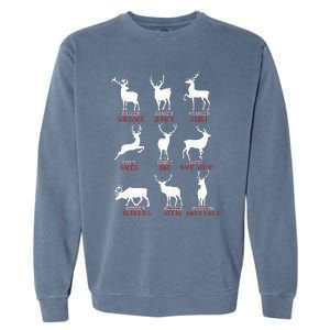 Christmas Deer Hunters All Of SantaS Reindeer Xmas Garment-Dyed Sweatshirt