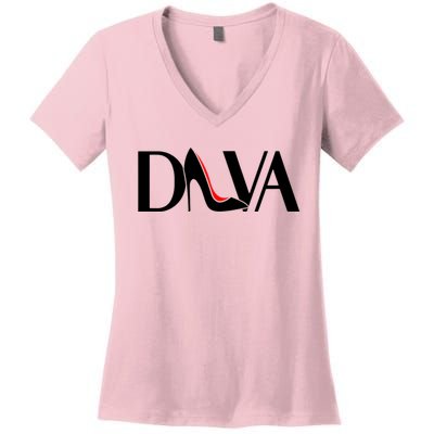 Cool Diva Heels Women's V-Neck T-Shirt