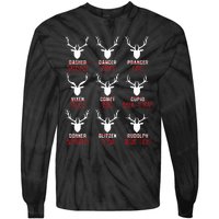 Christmas Deer Hunters All Of SantaS Reindeer Tie-Dye Long Sleeve Shirt