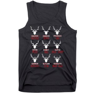 Christmas Deer Hunters All Of SantaS Reindeer Tank Top