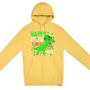 Cool Dinosaur Happy St Pat TRex Saint Patrick's Day Outfit Premium Pullover Hoodie