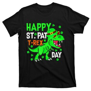 Cool Dinosaur Happy St Pat TRex Saint Patrick's Day Outfit T-Shirt