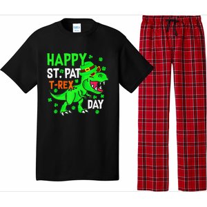 Cool Dinosaur Happy St Pat TRex Saint Patrick's Day Outfit Pajama Set