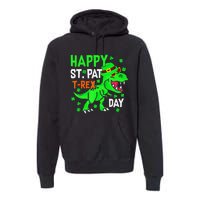 Cool Dinosaur Happy St Pat TRex Saint Patrick's Day Outfit Premium Hoodie