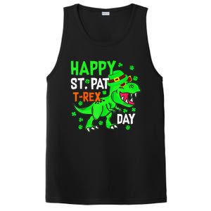 Cool Dinosaur Happy St Pat TRex Saint Patrick's Day Outfit PosiCharge Competitor Tank