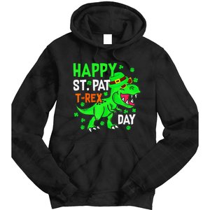 Cool Dinosaur Happy St Pat TRex Saint Patrick's Day Outfit Tie Dye Hoodie