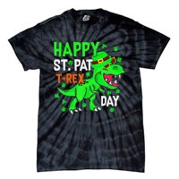 Cool Dinosaur Happy St Pat TRex Saint Patrick's Day Outfit Tie-Dye T-Shirt