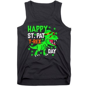 Cool Dinosaur Happy St Pat TRex Saint Patrick's Day Outfit Tank Top