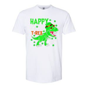 Cool Dinosaur Happy St Pat TRex Saint Patrick's Day Outfit Softstyle CVC T-Shirt