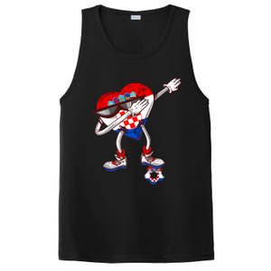 Croatia Dabbing Heart Hrvatska Soccer Team Croatia Flag PosiCharge Competitor Tank