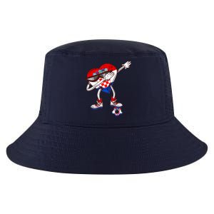 Croatia Dabbing Heart Hrvatska Soccer Team Croatia Flag Cool Comfort Performance Bucket Hat