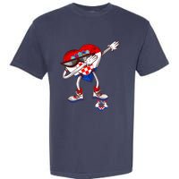 Croatia Dabbing Heart Hrvatska Soccer Team Croatia Flag Garment-Dyed Heavyweight T-Shirt