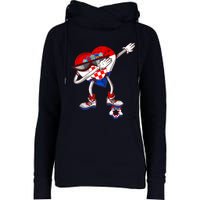 Croatia Dabbing Heart Hrvatska Soccer Team Croatia Flag Womens Funnel Neck Pullover Hood