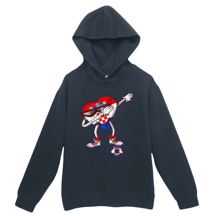 Croatia Dabbing Heart Hrvatska Soccer Team Croatia Flag Urban Pullover Hoodie