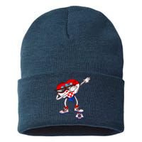 Croatia Dabbing Heart Hrvatska Soccer Team Croatia Flag Sustainable Knit Beanie