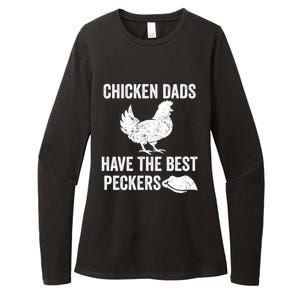 Chicken Dads Have The Best Peckers Love Chickens Father Day Cool Gift Womens CVC Long Sleeve Shirt