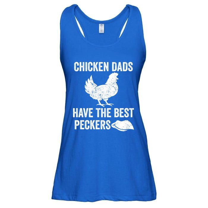 Chicken Dads Have The Best Peckers Love Chickens Father Day Cool Gift Ladies Essential Flowy Tank