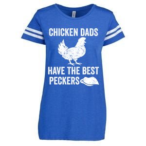 Chicken Dads Have The Best Peckers Love Chickens Father Day Cool Gift Enza Ladies Jersey Football T-Shirt