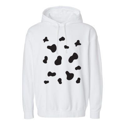 Cute Dalmatian Halloween Costume Dog Black Spots Pattern Garment-Dyed Fleece Hoodie