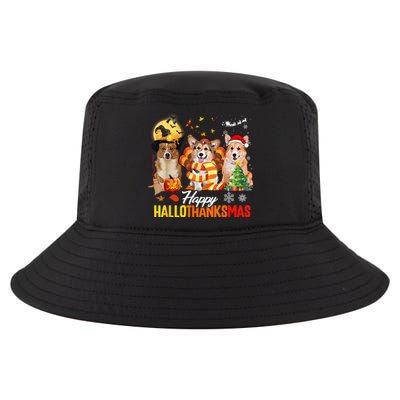 Corgi Dog Halloween Merry Christmas Happy Hallothanksmas Cool Comfort Performance Bucket Hat