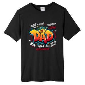 Cool Dad Hardworking Funny Fathers Day Logo Tall Fusion ChromaSoft Performance T-Shirt