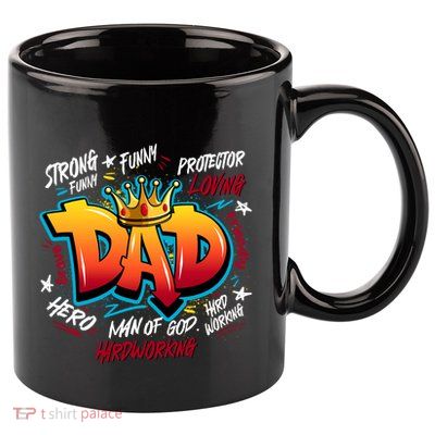 Cool Dad Hardworking Funny Fathers Day Logo 11oz C Handle Ceramic Mug
