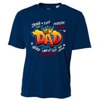 Cool Dad Hardworking Funny Fathers Day Logo Cooling Performance Crew T-Shirt