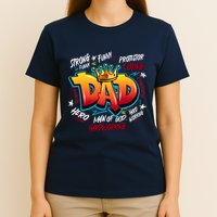 Cool Dad Hardworking Funny Fathers Day Logo T-Shirt