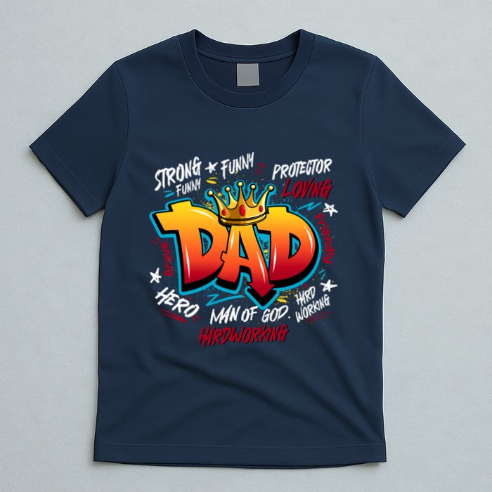 Cool Dad Hardworking Funny Fathers Day Logo T-Shirt