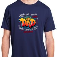 Cool Dad Hardworking Funny Fathers Day Logo Adult ChromaSoft Performance T-Shirt