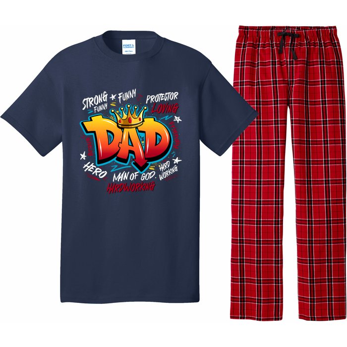 Cool Dad Hardworking Funny Fathers Day Logo Pajama Set