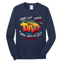 Cool Dad Hardworking Funny Fathers Day Logo Tall Long Sleeve T-Shirt