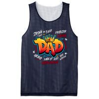 Cool Dad Hardworking Funny Fathers Day Logo Mesh Reversible Basketball Jersey Tank