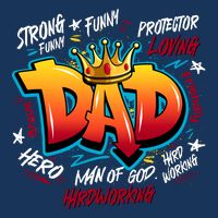 Cool Dad Hardworking Funny Fathers Day Logo Poster
