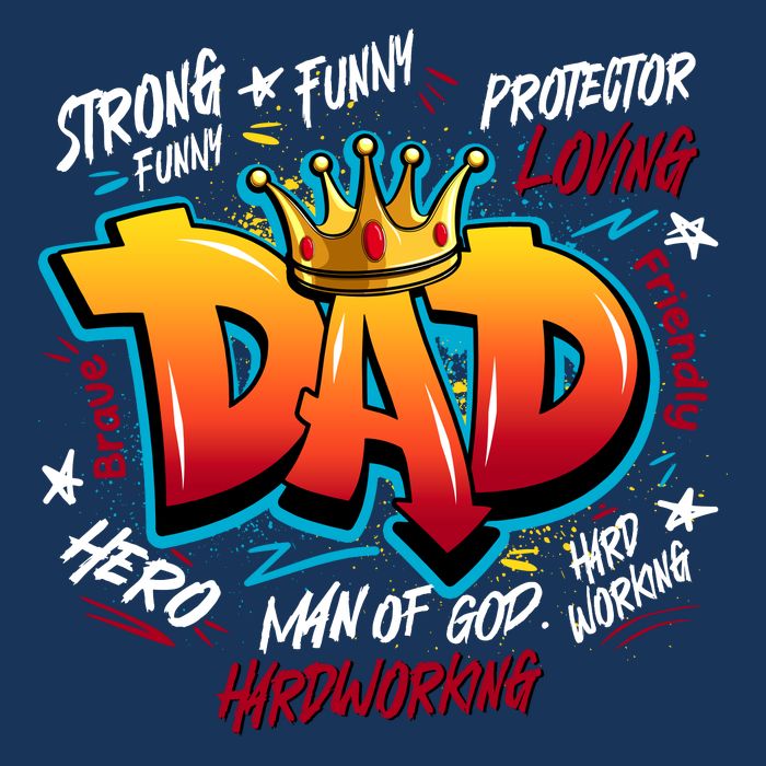 Cool Dad Hardworking Funny Fathers Day Logo Poster