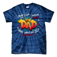 Cool Dad Hardworking Funny Fathers Day Logo Tie-Dye T-Shirt