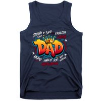 Cool Dad Hardworking Funny Fathers Day Logo Tank Top