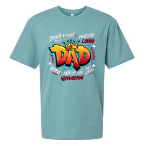 Cool Dad Hardworking Funny Fathers Day Logo Sueded Cloud Jersey T-Shirt